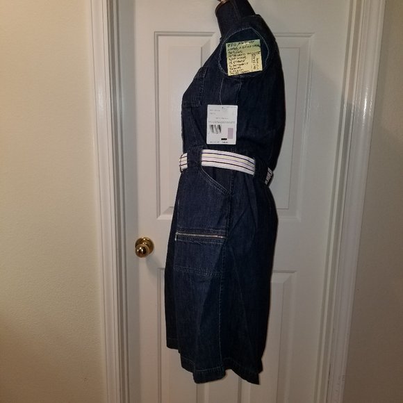 SYMMER DRESS NWT Stylish, Upscale Liz Claiborne Blue Denim - Picture 5 of 16